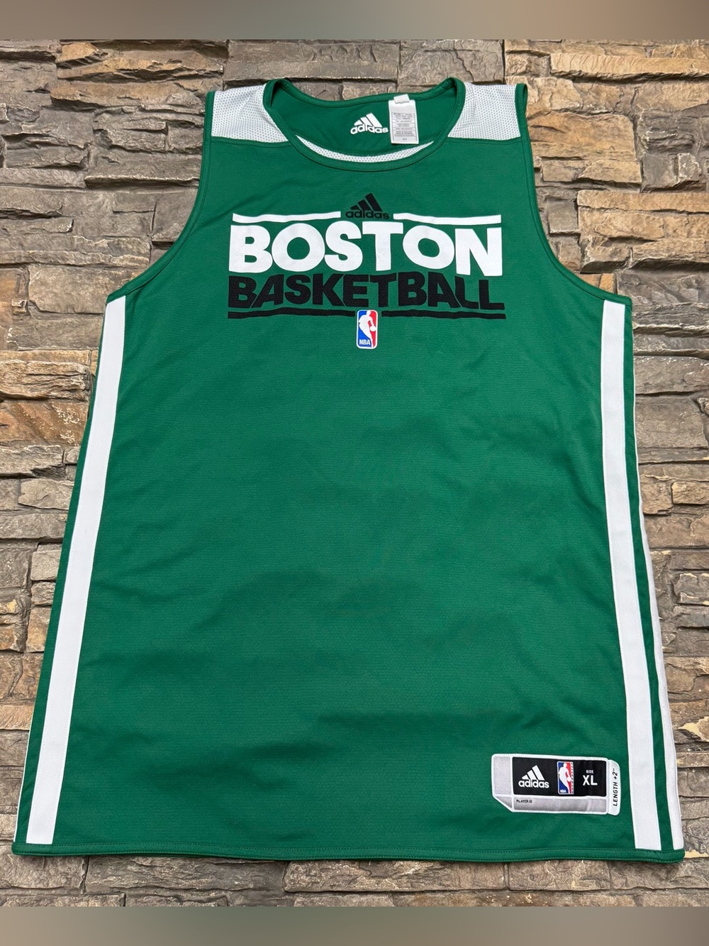 Boston Celtics Practice Jersey Men XL +2 Green Basketball NBA Adidas Reversible